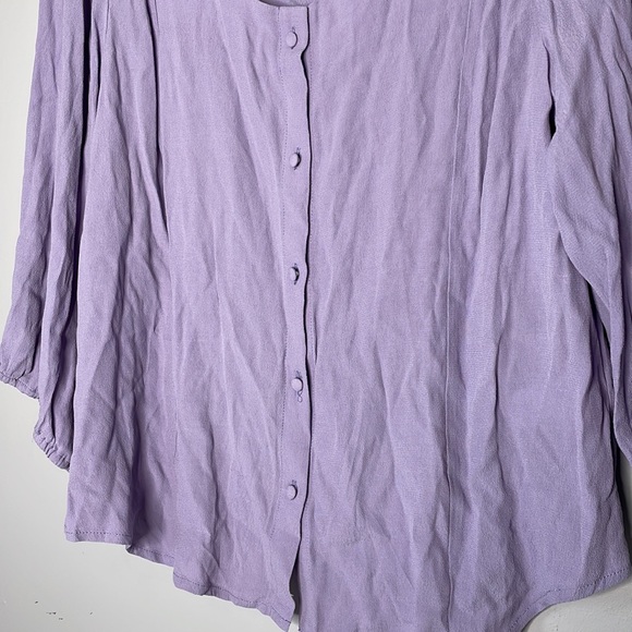 Cleo Button Down Blouse 3/4 Sleeve - Picture 4 of 7